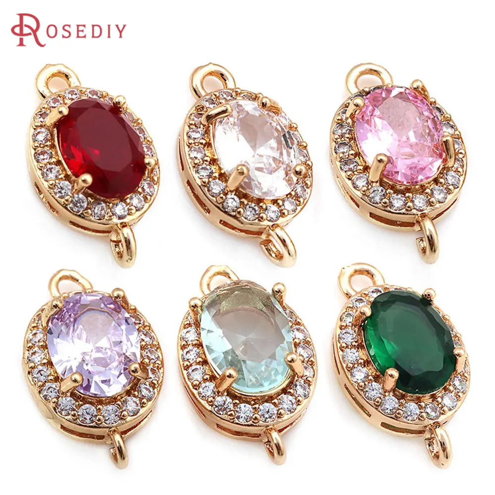 

10 шт., латунные 2 отверстия, овальные подвески, подвески, высокое качество, ожерелье, серьги, ювелирные изделия своими руками, аксессуары, Rosediy, официальная веб-сайт