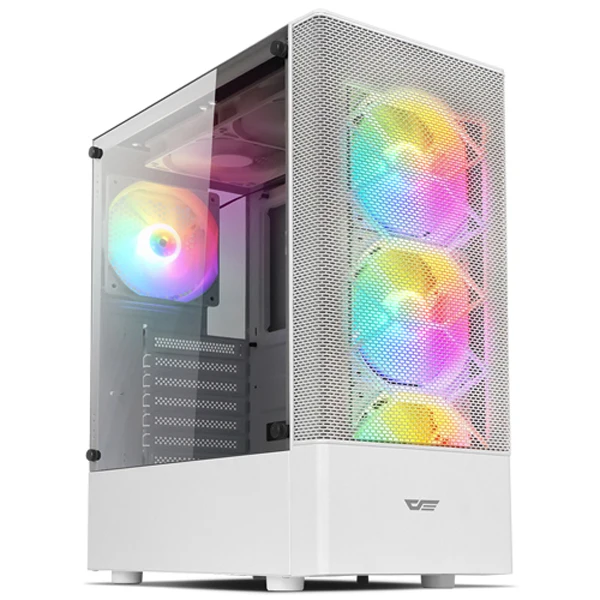 DarkFlash DK200 RGB Tired Glass White Case