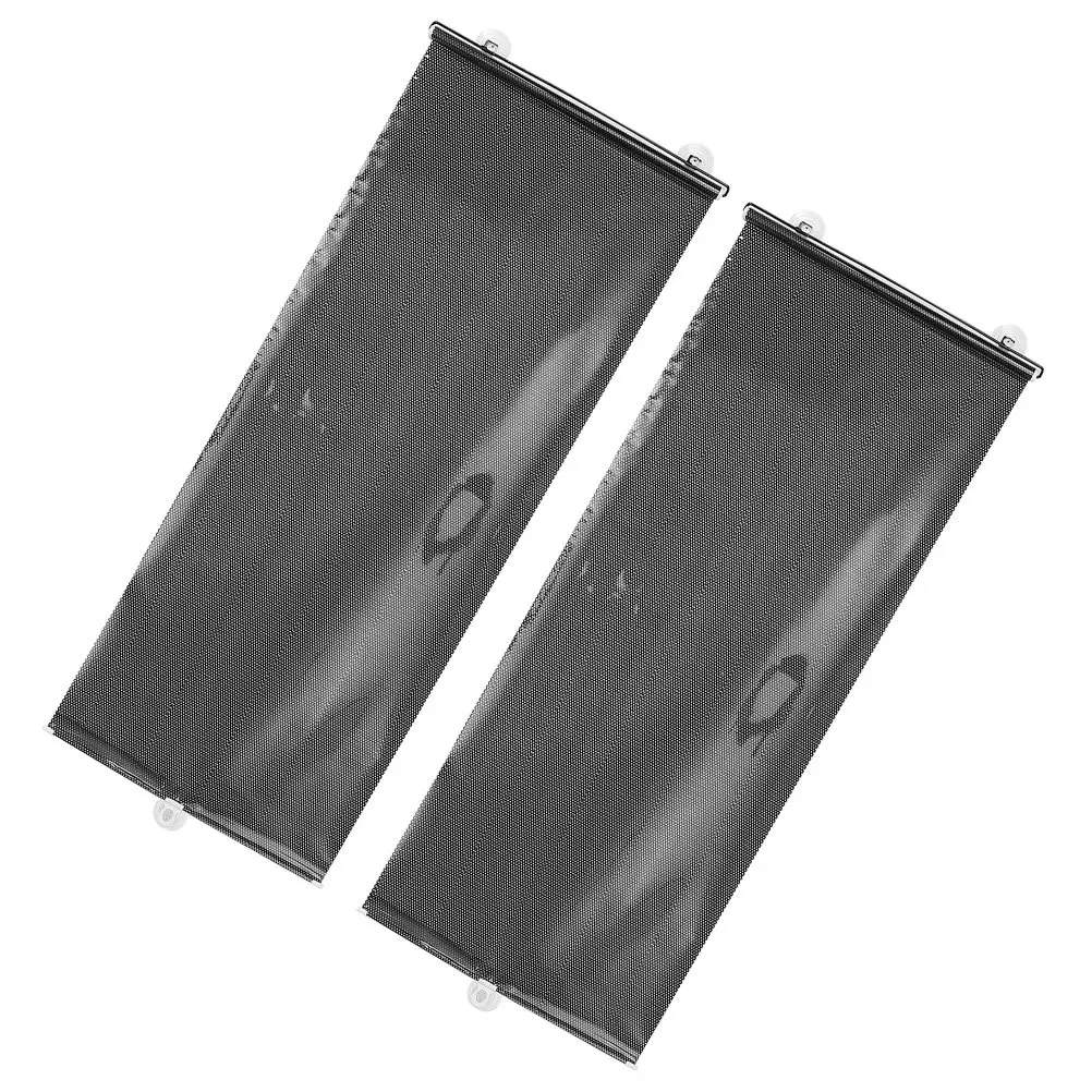 2Pcs Window Shades PVC Metal Pole Skylight Shades Household Room Curtain Balcony Shade Suction Cup Telescopic Protective Cover