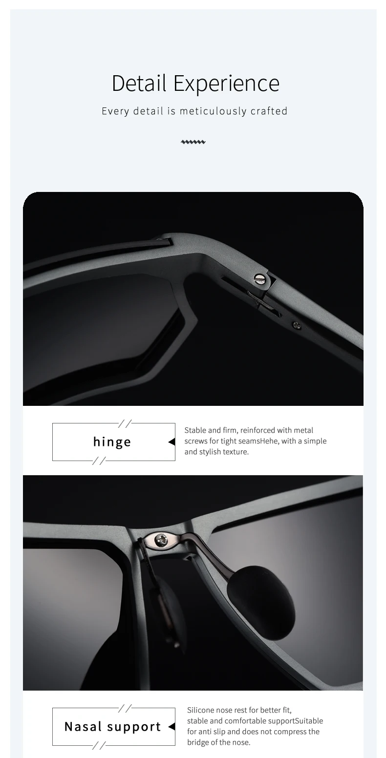 Cook Shark's neue polarisierte Outdoor-Rad-Sonnenbrille für Herren, Fahrer, farbwechselnde Brille zum Angeln, Sonnenbrillen, H – Detail 8