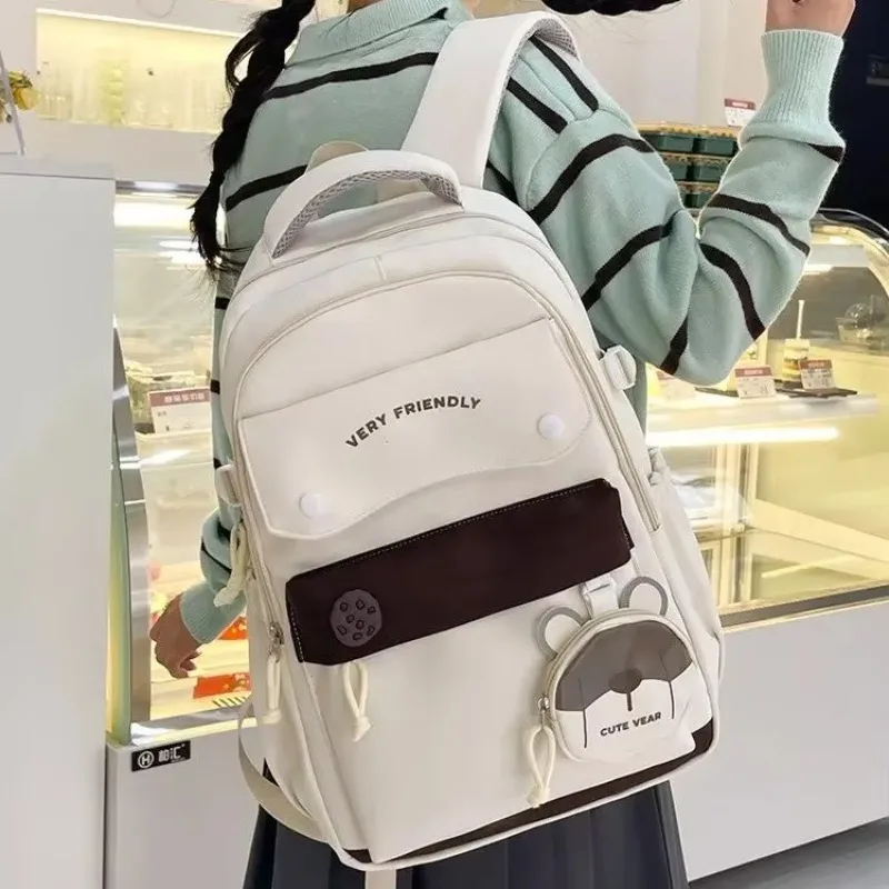 

New Fashion Backpack For Girls Waterproof Large Capacity School Bag Casual Daily Travel Bookbag Light Cute Durable Outdoor Stude