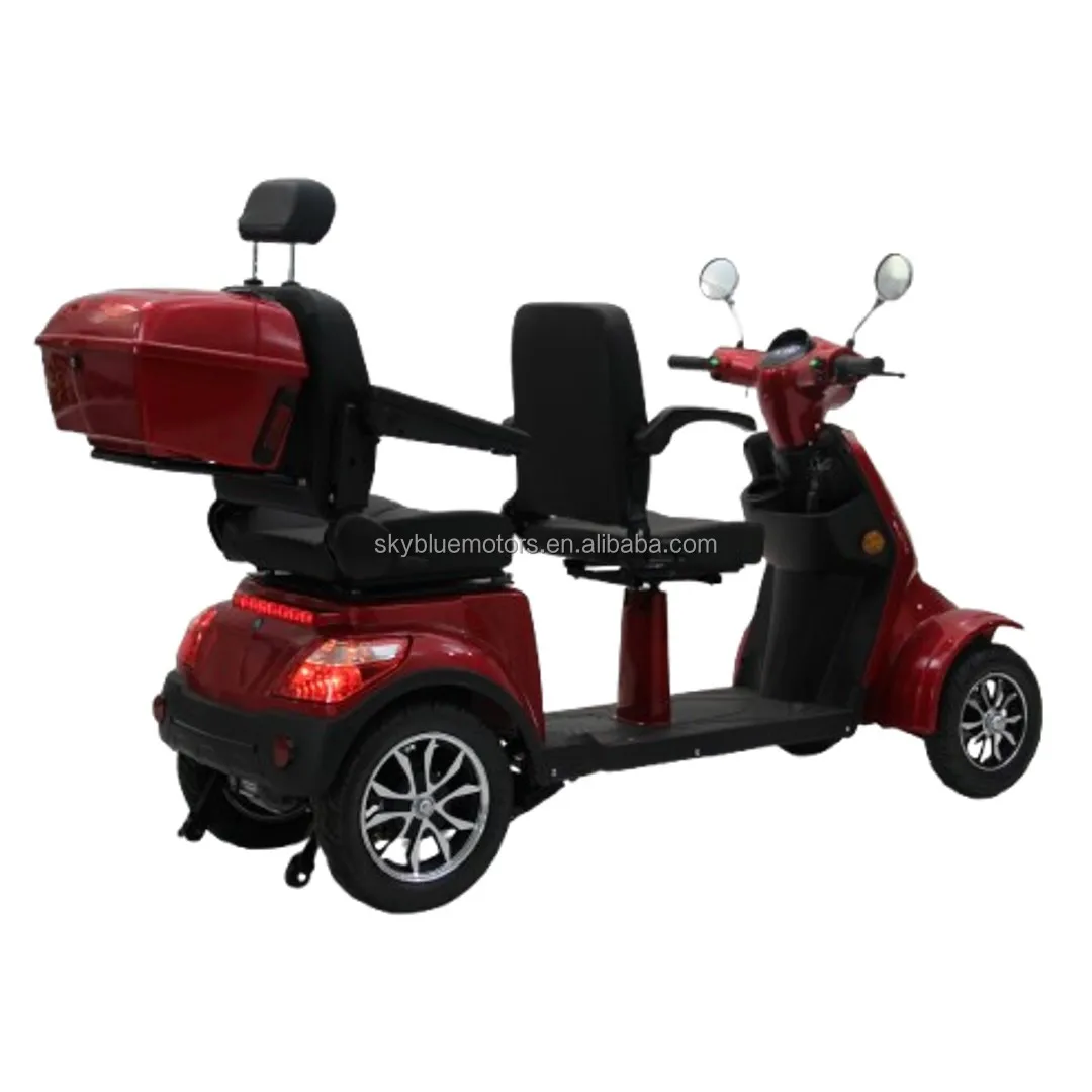 Modification 4 Wheel Mobility Scooter Double Seat Electric Scooter for the Elderly 1000W Scooter Heavy Duty