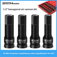 1/2 Extended Hexagonal Socket Wrench Screwdriver Bit Set Electric Wrench Rotary Tool Hexagonal Socket Bit For Home Use