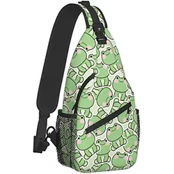 Bolso bandolera con estampado de rana para hombre y mujer, bandolera informal con estampado de animales, para viaje, senderismo y exteriores