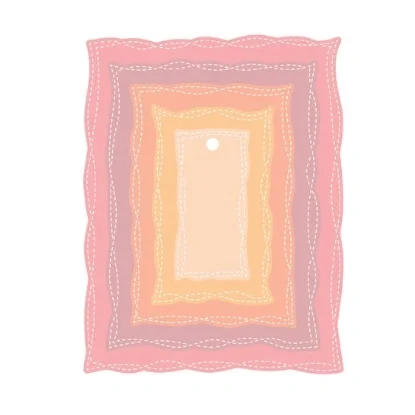 

Playful Stitched Panels Mouse Metal Cutting Dies Stencil Hot Foil for DIY Making Card Scrapbook Embossed Paper April 2026 New