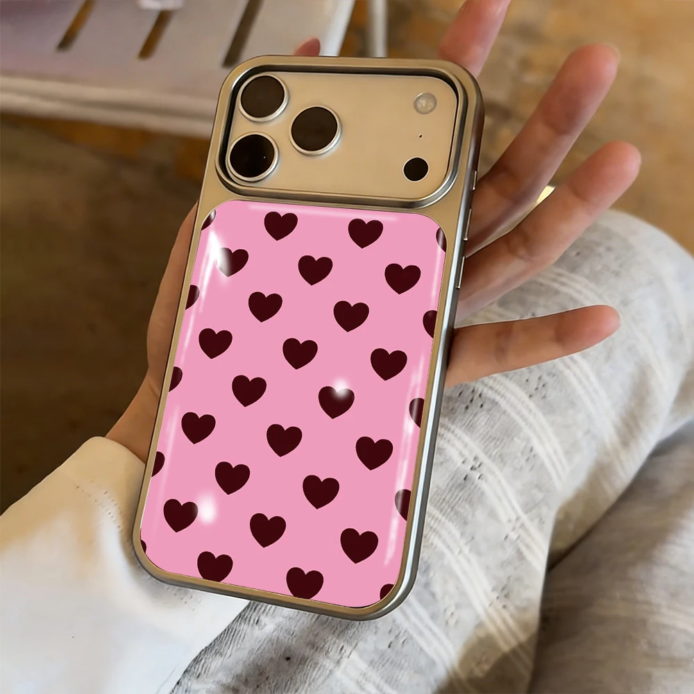 Luxuriöse Herzförmige Gummihülle für iPhone 15 17 13 Pro Max Phone 11 12 ProMax 14 15 16 Plus Hüllen Stoßfest Minimalistisch Funda – Detail 3