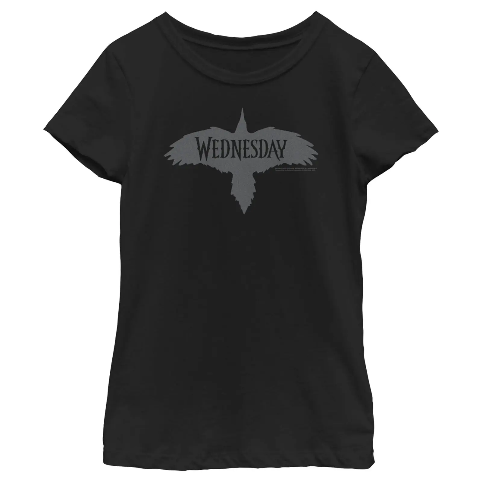 

Girl's Wednesday Raven Logo T-Shirt