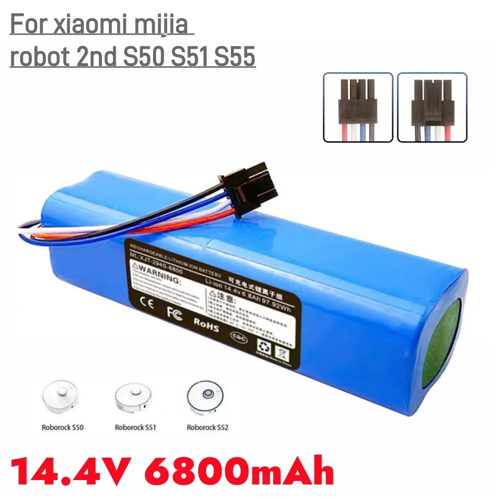 

14,4 В для Xiaomi Mijia 1C Батарея для подметальной машины STYTJ01ZHM Литиевая батарея для подметального робота Stone S50