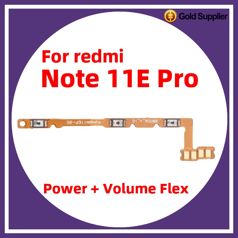 For Xiaomi Redmi Note 11E Pro Power ON OFF Volume Camera Key Button Switch Flex Cable Replacement