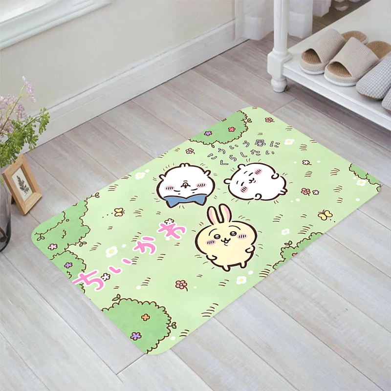 Cute Cartoon C-Chiikawa Floor Mat Balcony Kitchen Rug Carpets Doormat Entrance Door Rugs Living Room Home Foot Carpet Mats Bath