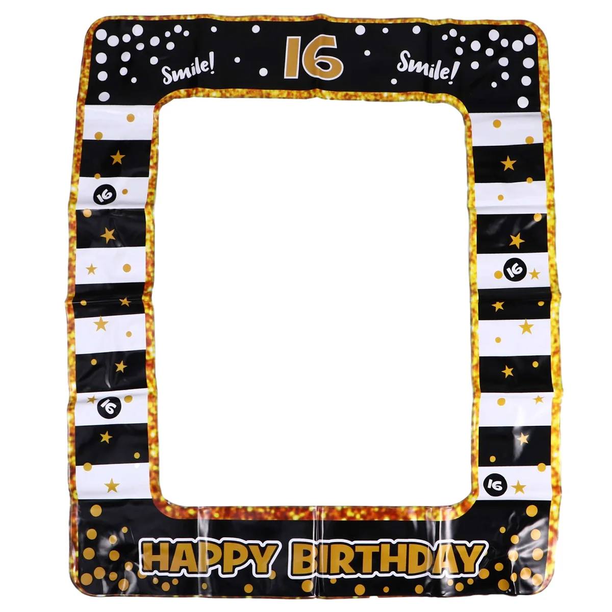 

Inflatable Photo Frame Festival Props Party Supplies for Age 13 Black Birthday PVC Plastic Supply Costume