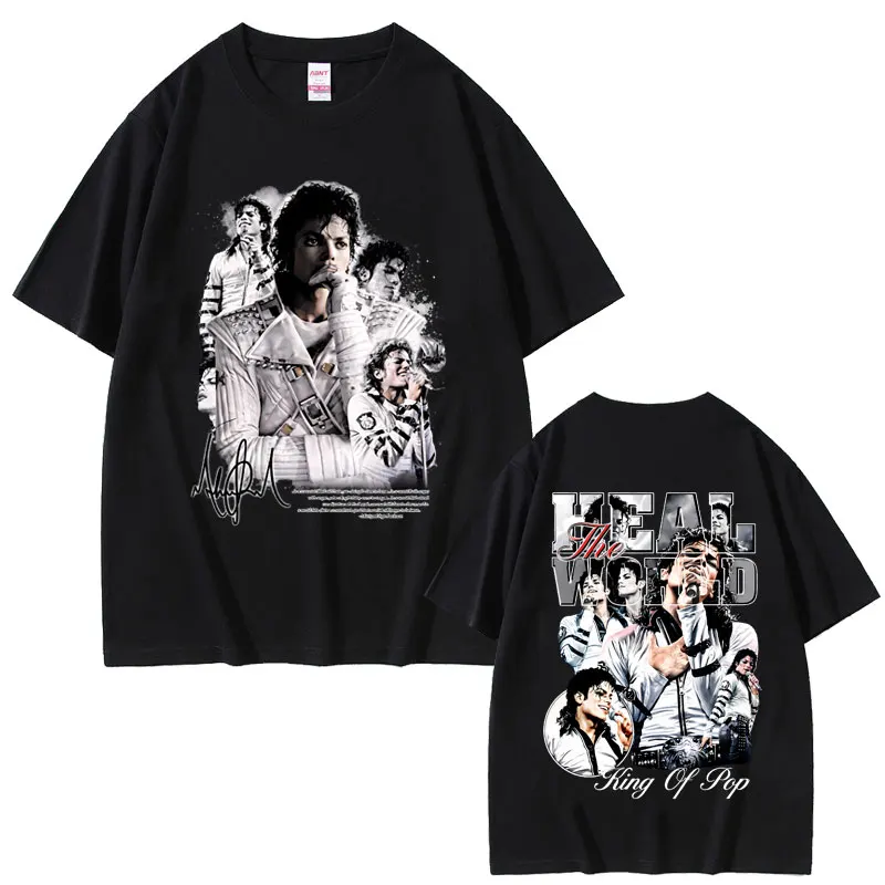 

Awesome Michael Jackson King of Pop Graphic T-shirt Men Women Fashion Vintage Rock T-shirts Men's Gothic Punk Oversized T Shirts