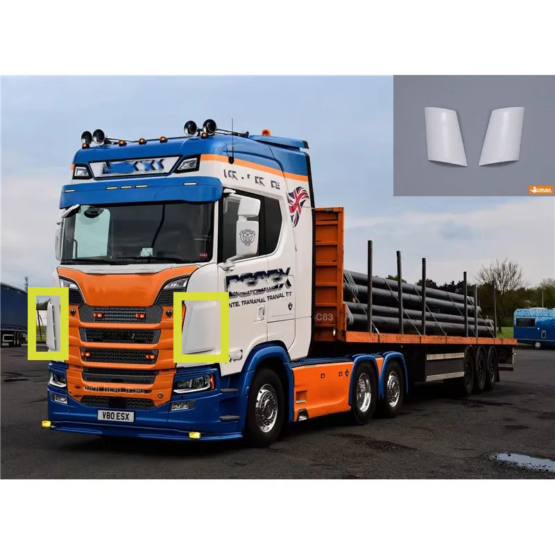 

RC 1/14 770S Model Truck Shroud Front Corner Panel Spoiler Side Air Hood For Tamiya 1/14 RC Radio Control Truck S770 Toy DIY