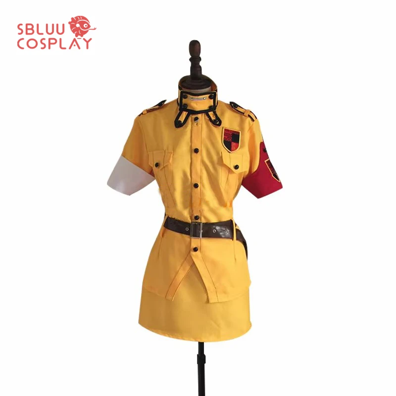 SBluuCosplay Anime Hellsing Seras Victoria Cosplay Costume Yellow Uniform with Socks Custom Made Any Size