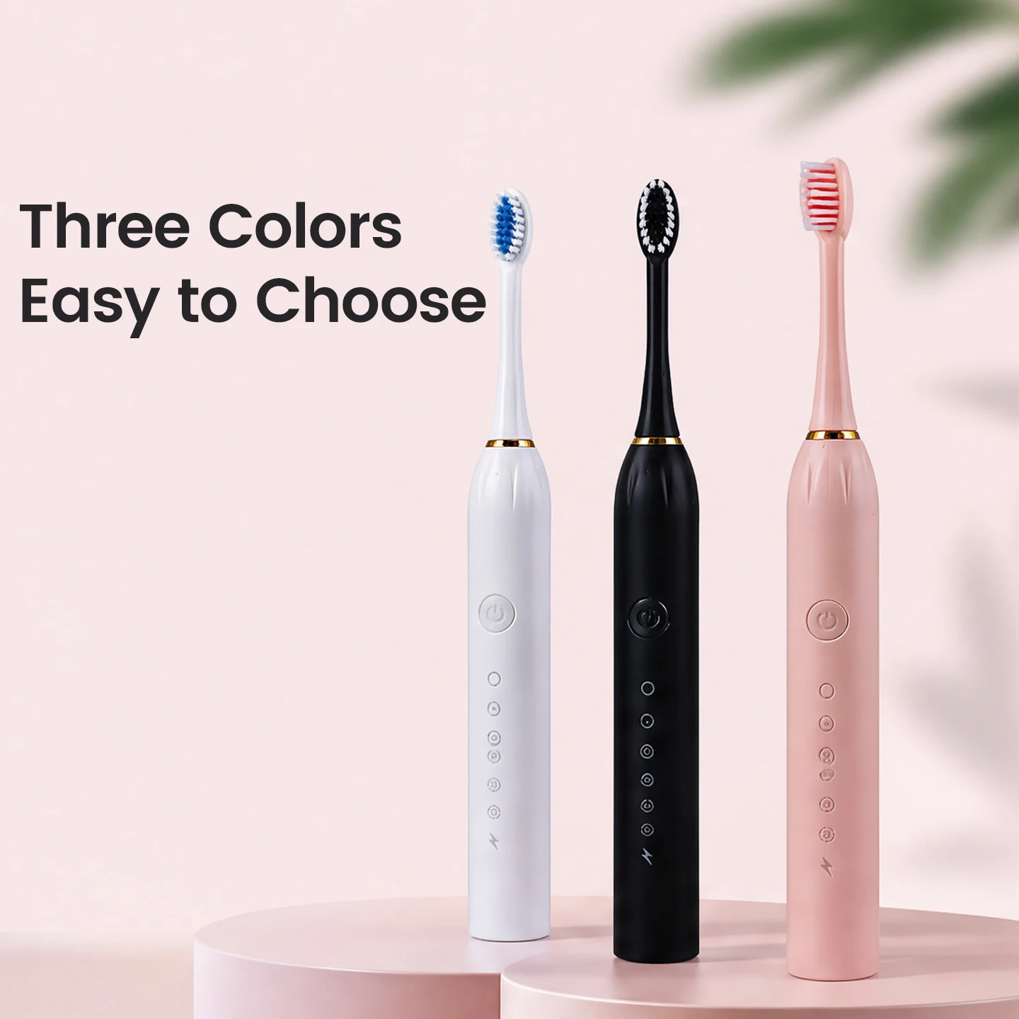 OMUONE Adult Classic Acoustic Electric Toothbrush Adult 6-gear Mode USB Charging IPX7 Waterproof Acoustic Electric