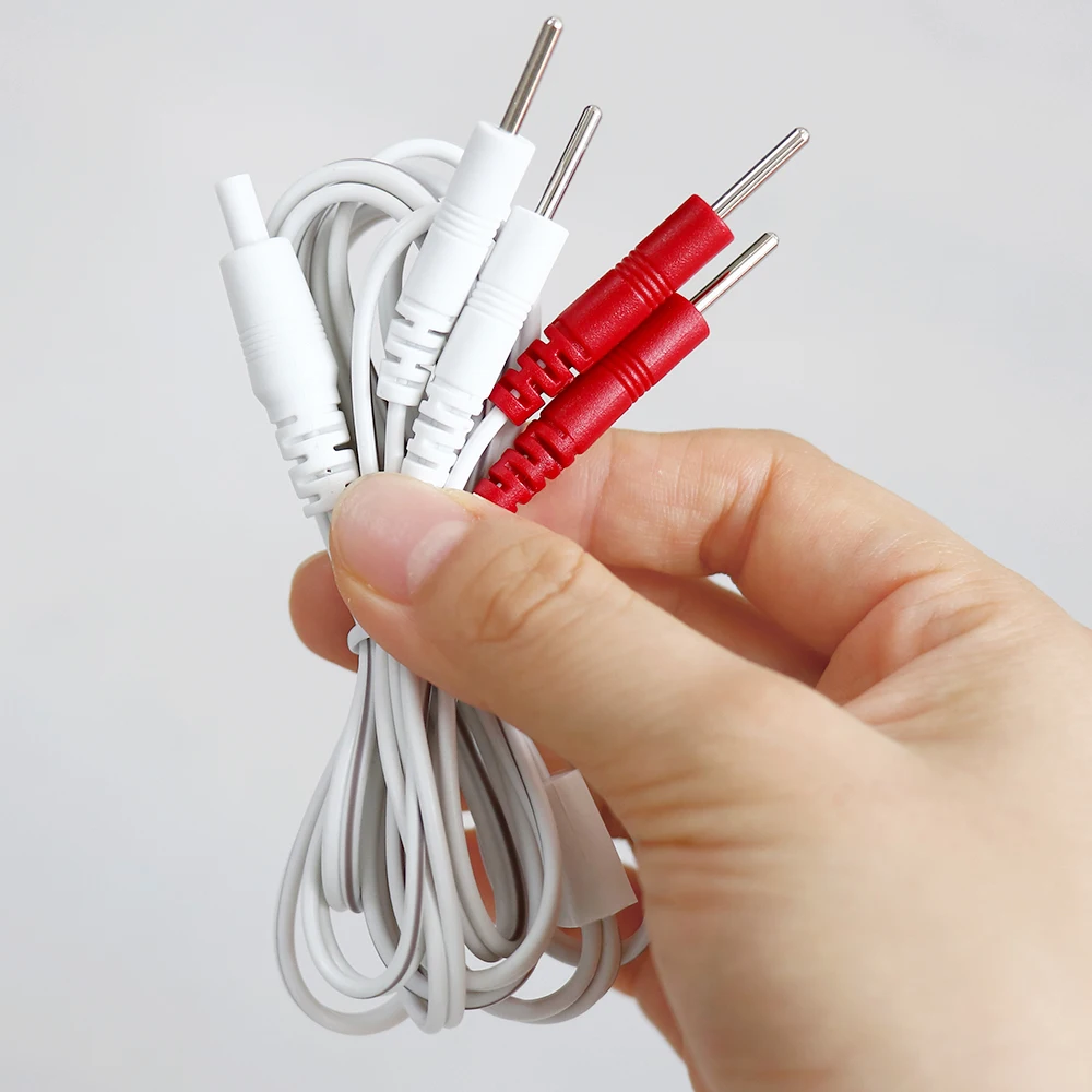 TENS Unit Lead Wires Cables 2.35mm Replacement Jack DC Head Electrode Wires Massager Button Type Needle Type Connector Cables