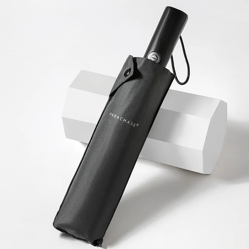 

Parachase Automatic Umbrella Rain Women Men 115cm Double Layer Windproof Umbrella Wood Handle 10 Ribs Golf Umbrellas Paraguas