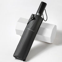 Parachase Automatic Umbrella Rain Women Men 115cm Double Layer Windproof Umbrella Wood Handle 10 Ribs Golf Umbrellas Paraguas