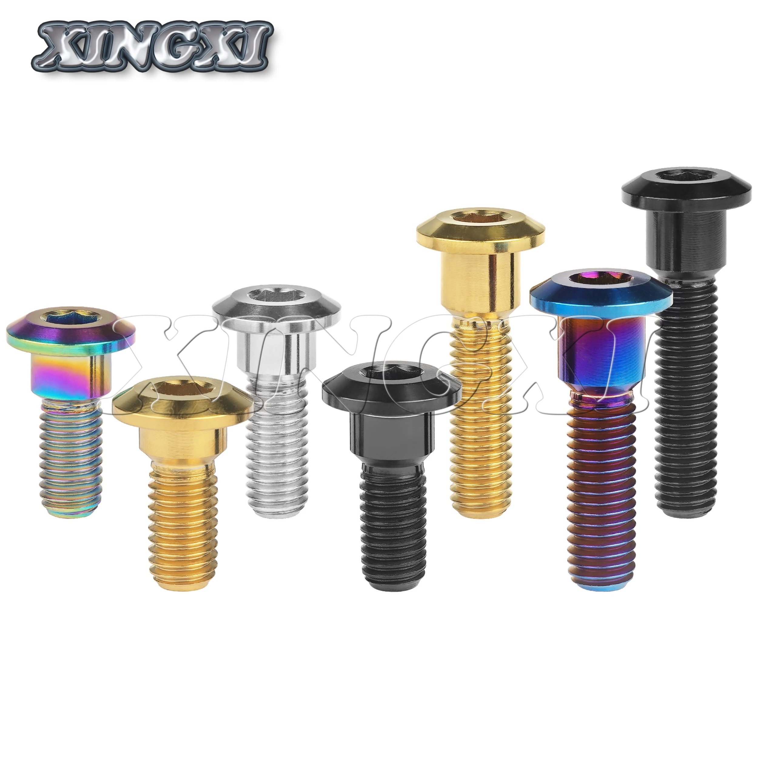 Xingxi Titanium Bolts M8X20 22 25 30 33 35 40mm Motorcycle Fixed Screws  Brake Disc Bolts For Motorcycle Car Fastener