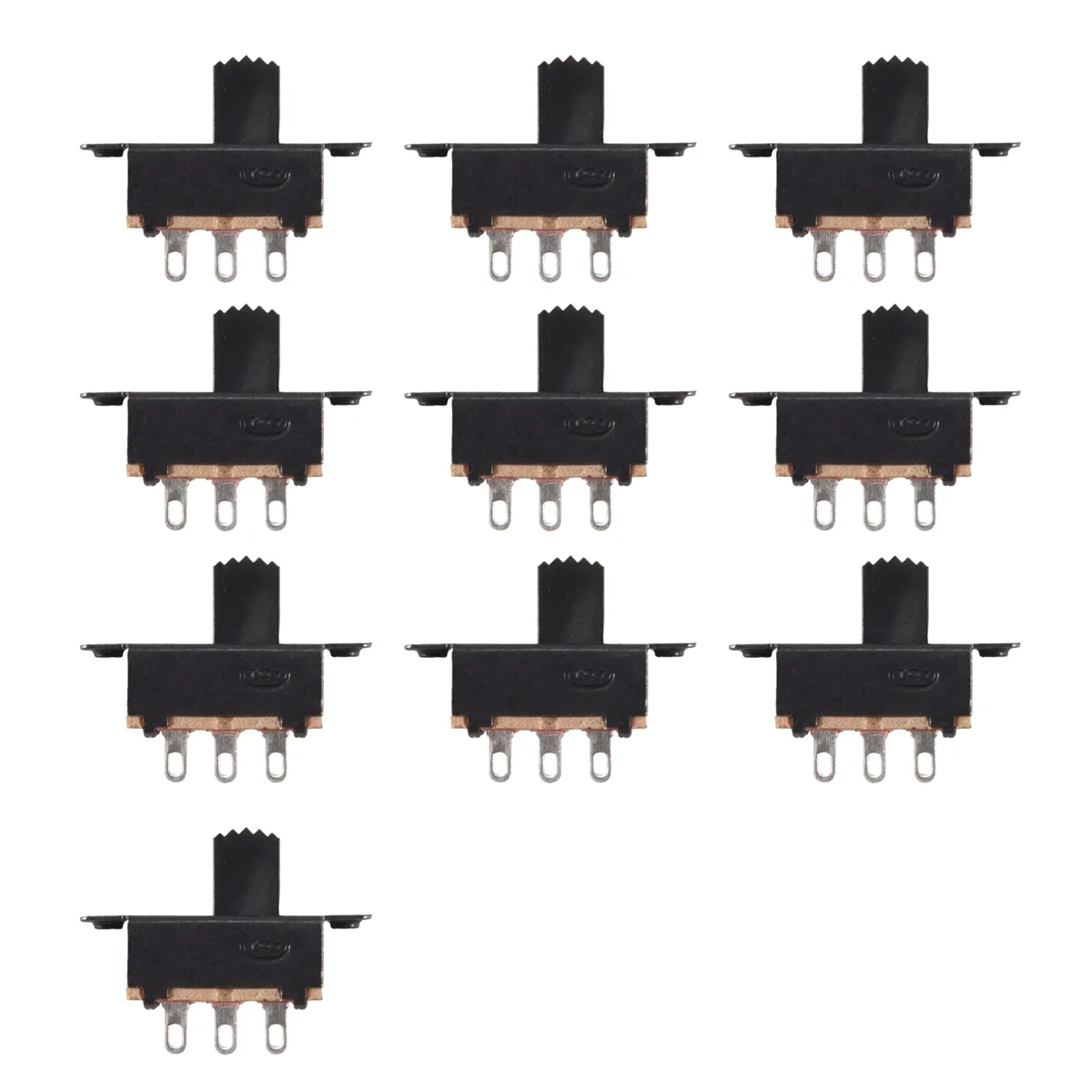 Mini interruptor deslizante de montaje en Panel, terminal de soldadura DPDT 2P2T de 2 posiciones, 10 piezas, SS22F25-G7