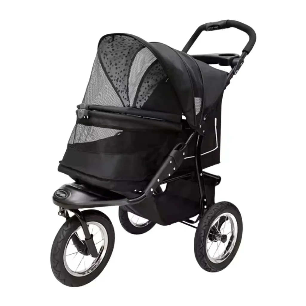 

Walks Relax Outdoor Wagon Jogging Travel Dog/Cat Stroller 4 Wheels Oxford Fabric Breathable Foldable
