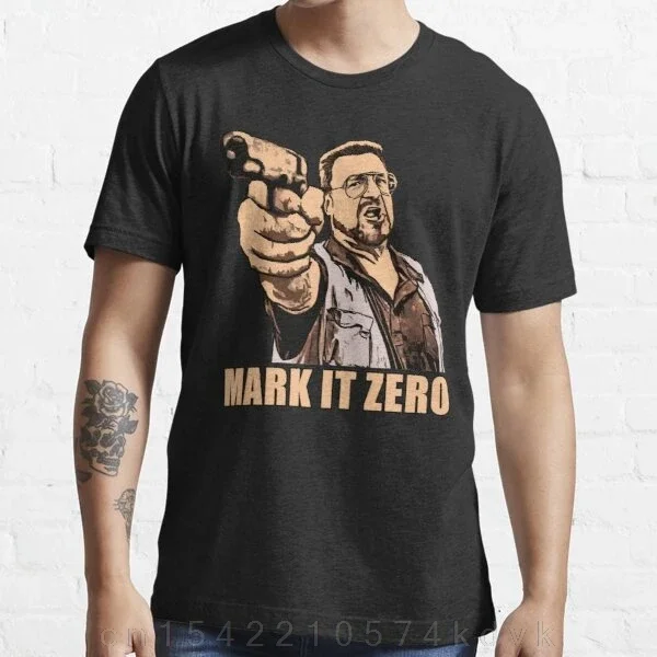 Mark It Zero Walter Sobchak Summer Cotton T-shirt Fashion Funny Casual Short Sleeve Crewneck Streetwear Tee Shirts vintage