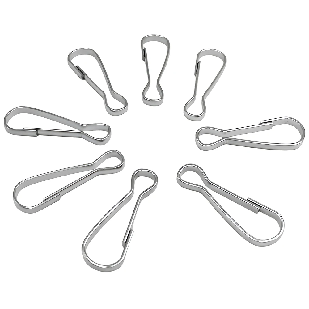 20Pcs Metal Snap Clips Hooks Loaded Clasp Gourd Buckle Connector Hardware Accessories for Bag Chain Carabiner Key Ring Hanging