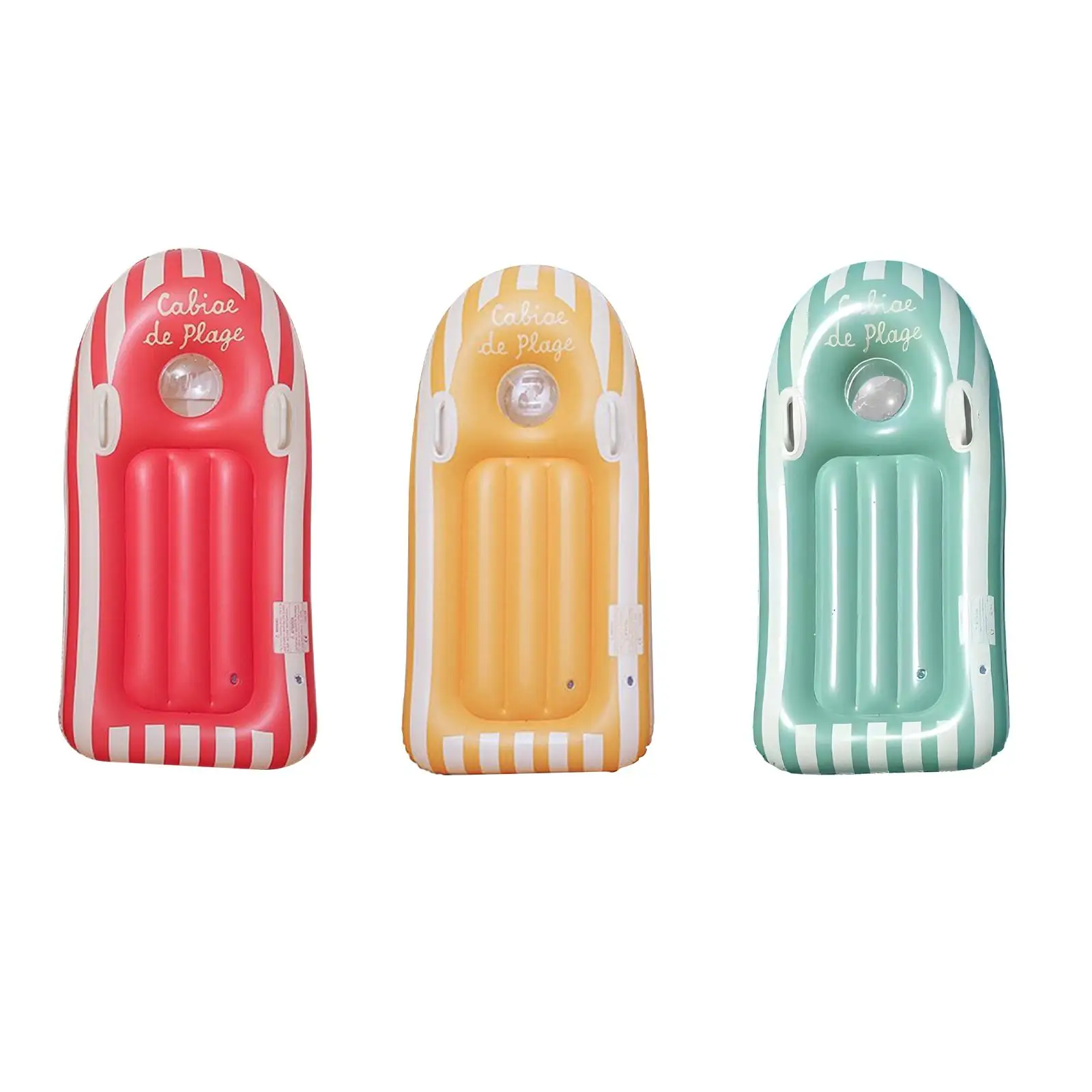 Kids Inflatable Board Swim Kickboard Aid Mat Water Slides with Handles Blow up Surfboard for Party Beach Lawn Summer Kids