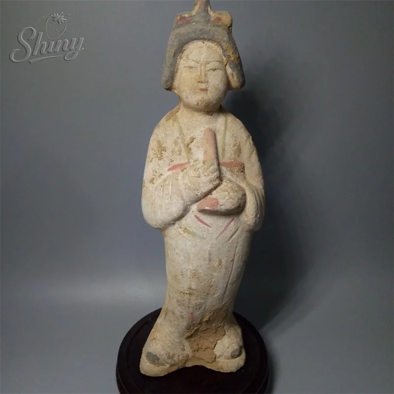 Antique-Style Tang Dynasty Pottery Figurine of A Plump Girl Antique Collectibles, Porcelain, Collectible Ornament