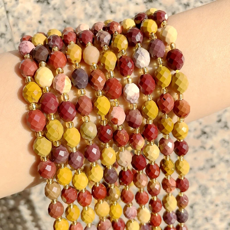 New 6X8MM Natural Stone Amethyst Tiger Eye Amazonite Oval Loose Interval Beads DIY Jewelry Making Bracelet Necklace Accessories