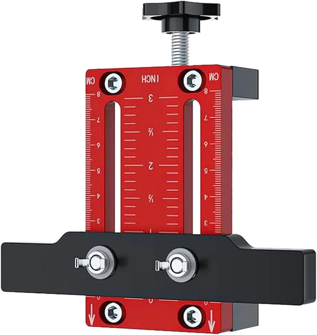 Precision Cabinet Door Handle Installation Locator Tool, Aluminum Alloy Handheld Measurement and Drilling Tool