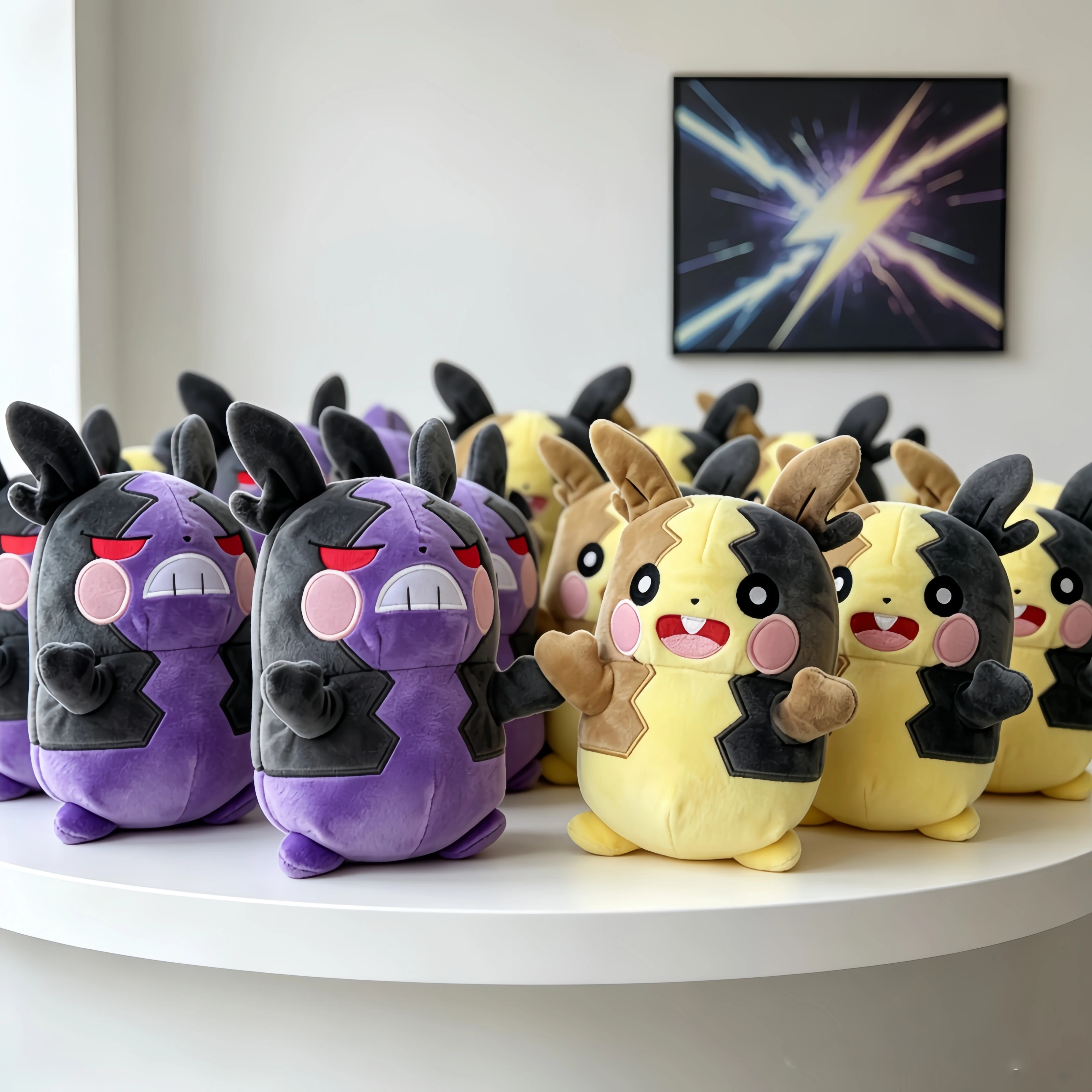 Pokemon-Kollektion Morpeko Anime-Plüschtiere Pokémon Gengar Plüschfigur Kawaii Schwert & Schild Anime-Puppe Geschenk für Kinder Weihnachten
