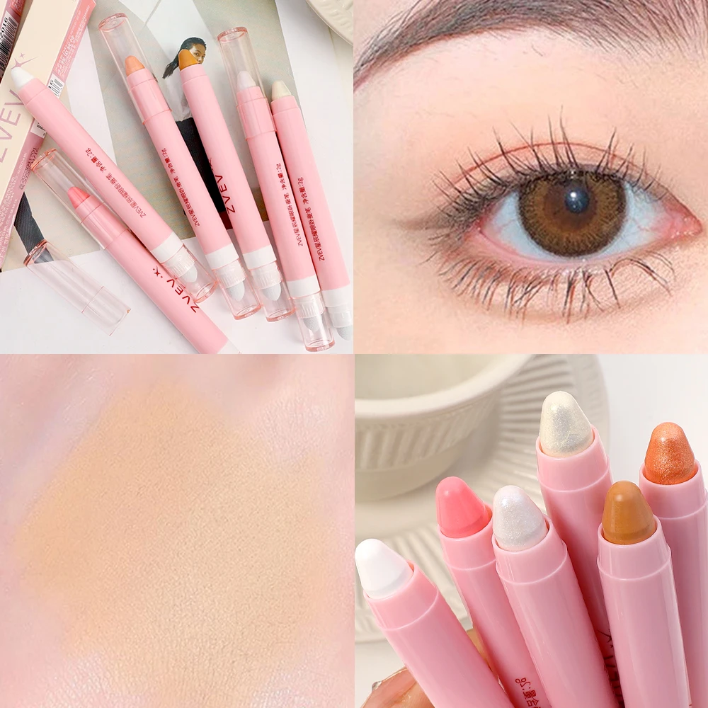 Stylo fard à barrage rose étanche, crayon surligneur, anciers de ver à soie couché, outils de maquillage pour les yeux, longue durée, nacré, 256