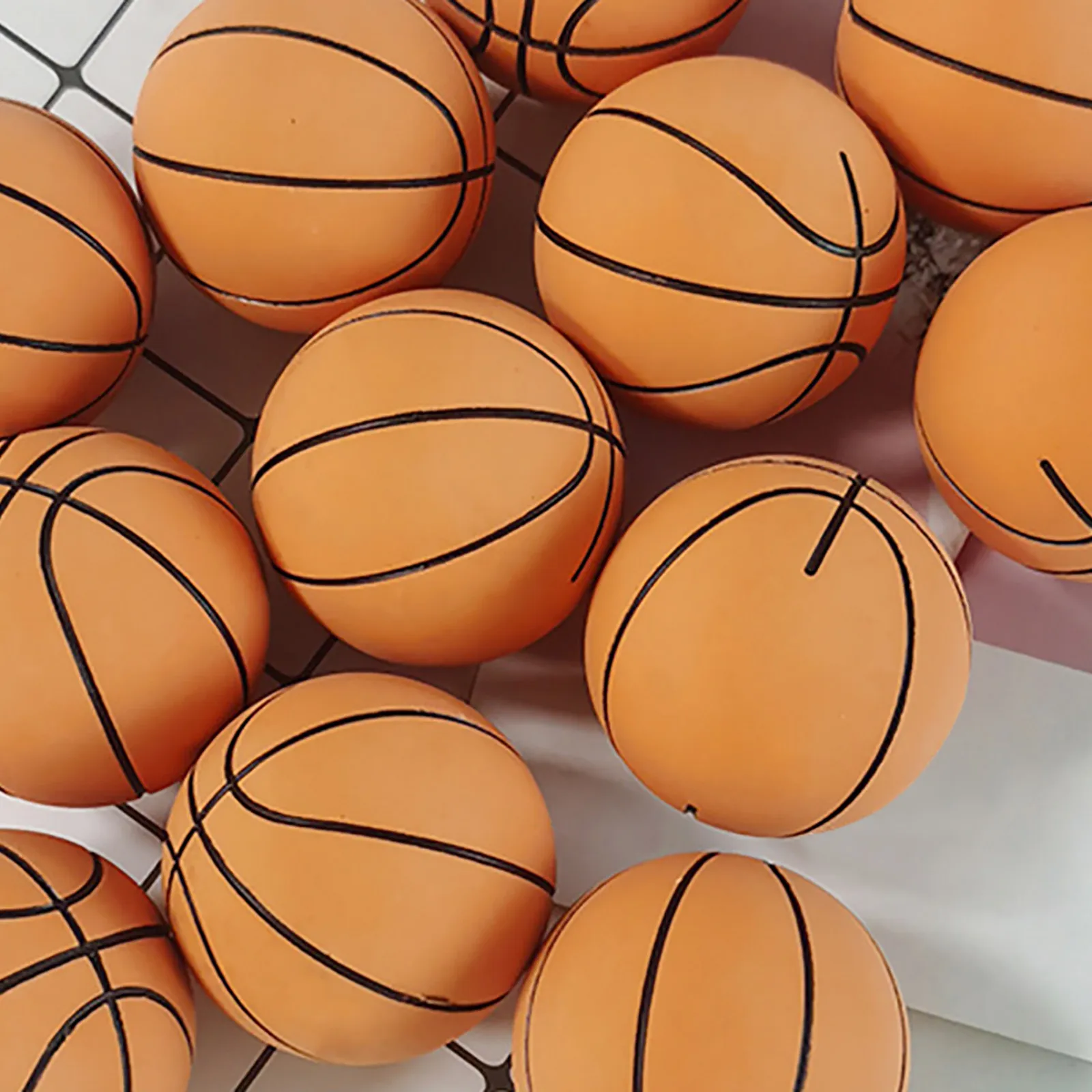 دفع فقاعة المطاط نطاط كرة سلة صغيرة 6 سم ألعاب مرنة عالية جوفاء نفخ الأطفال في الهواء الطلق يده المنقب #6