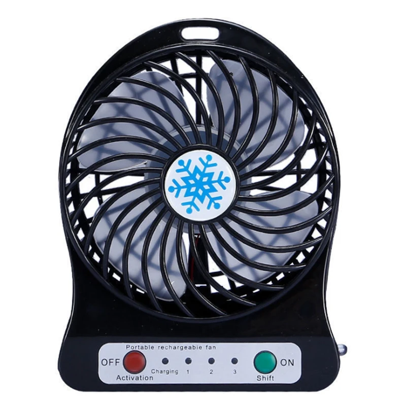 

3X Portable Rechargeable Mini Fan Air Cooler Mini Desk Fan USB Cooling Rechargeable Handheld Fans Black