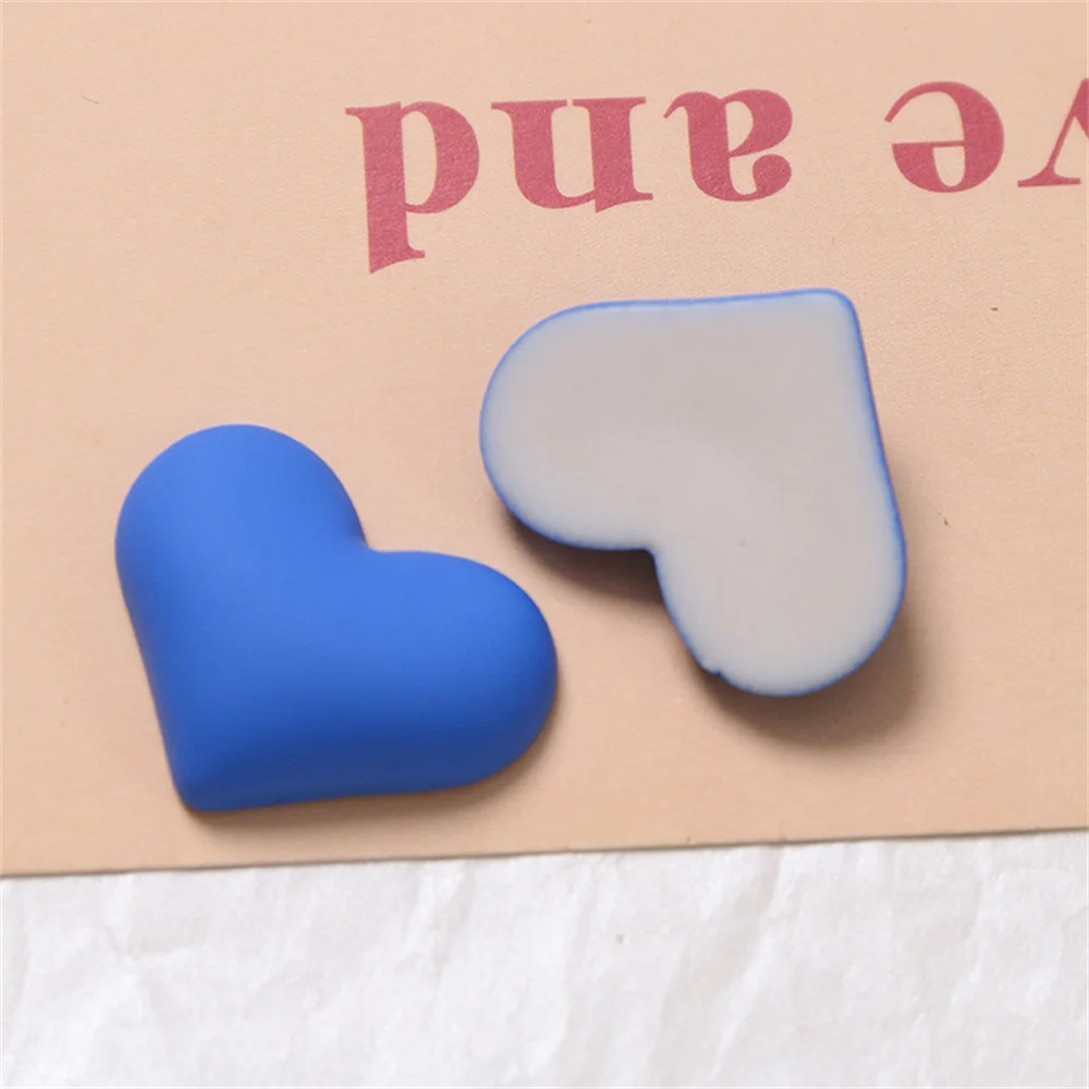 WFFNNKC 10Pcs Colorful Love Heart Resin Patch Jewelry DIY Craft Supplies Kids Hair Accessories Shoes Clothing Ornament Materials