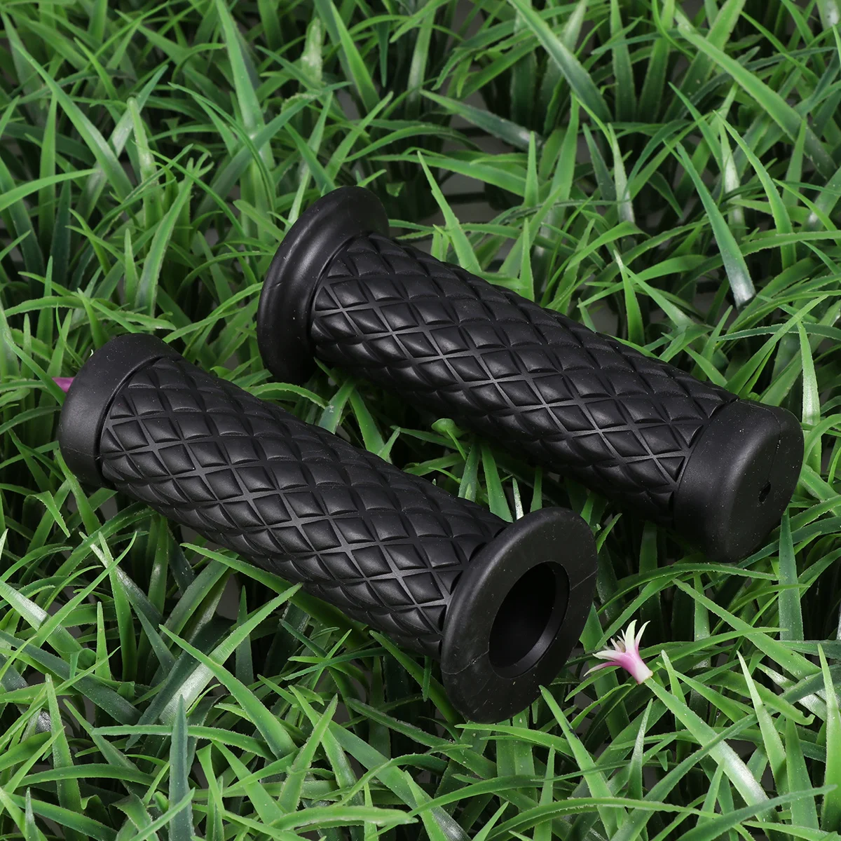 

1 Pair Motorcycle Hand Grips Rubber Anti-Skid Durable Handlebar Replacement For Motorbike Bicycle Low Temperature Resistant Grip