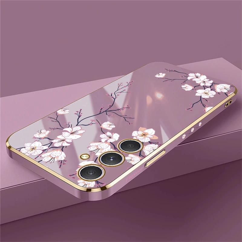 A15 Painting Pattern Case For Samsung Galaxy A55 A35 A25 A24 A53 A52 A34 A33 A32 A73 A72 A54 Soft Silicone Flowers Phone Cover - náhled 2