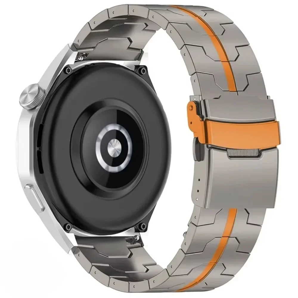 20 مللي متر 22 مللي متر سوار تيتانيوم لهواوي Watch5 GT5 برو GT4 46 مللي متر حزام معدني فاخر لسامسونج غالاكسي 7 6 4 5 44 مللي متر 40 مللي متر الرجال الفرقة #4