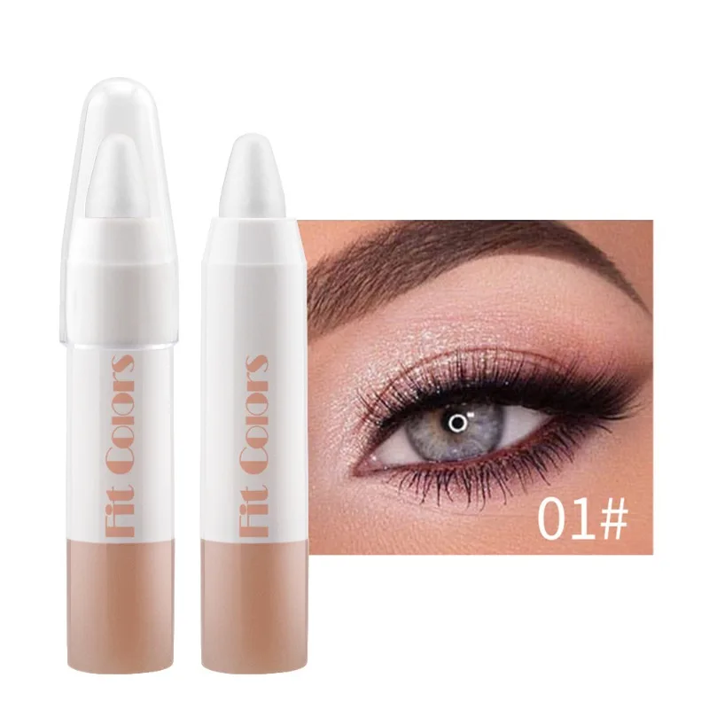 Bâton de fard à paupières nacré 7 couleurs, polyvalent pour les lèvres sous les yeux, surligneur scintillant imperméable, maquillage rapide en déplacement, beauté