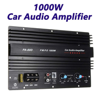PA-80D Car Amplifier Board 12V 1000W Mono Car Audio Power Amplifier Powerful Bass Subwoofers Amplifier for Car Modification