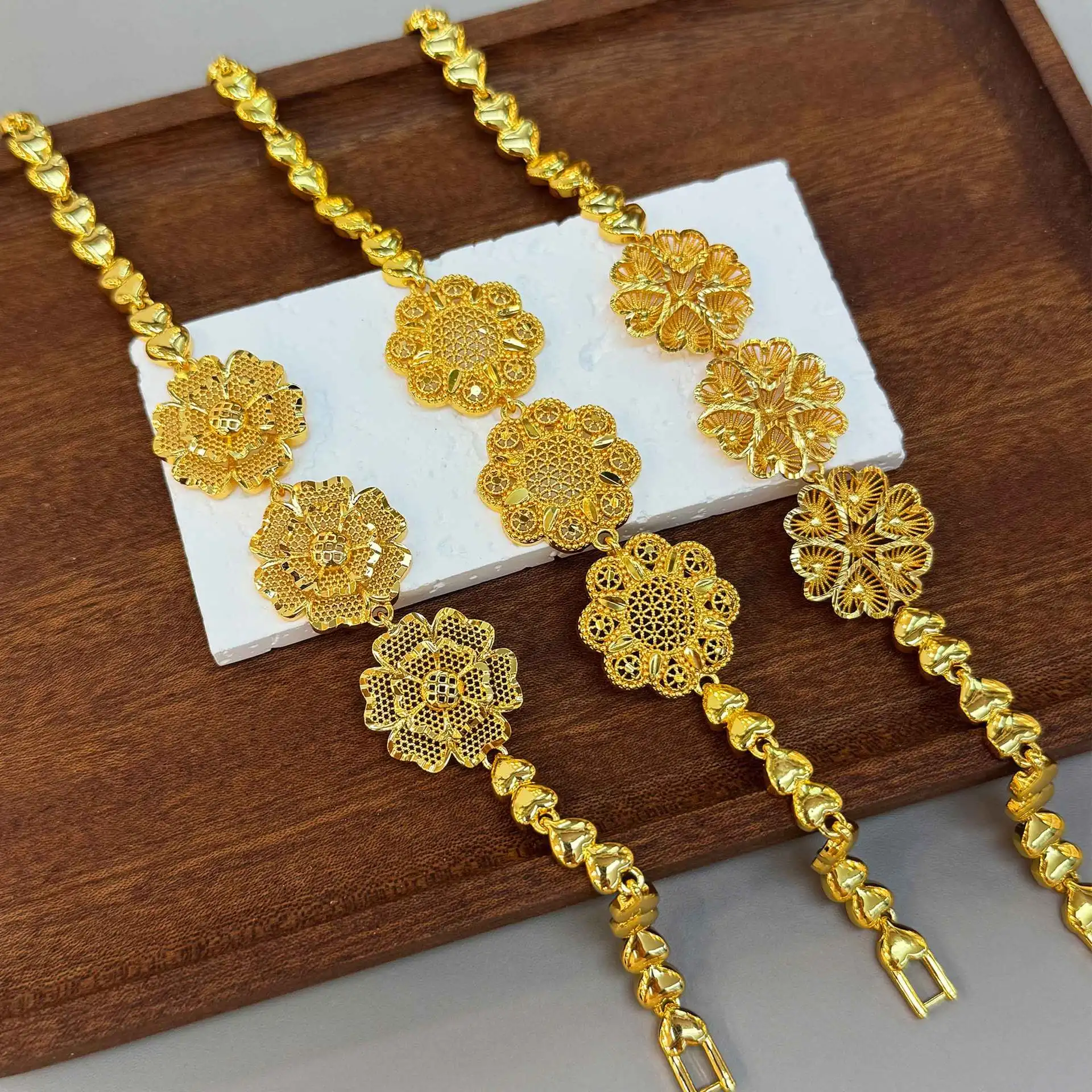 New Dubai Jewelry 24K Gold Plated Bracelet Wedding Party Jewelry Accessories  YY11007
