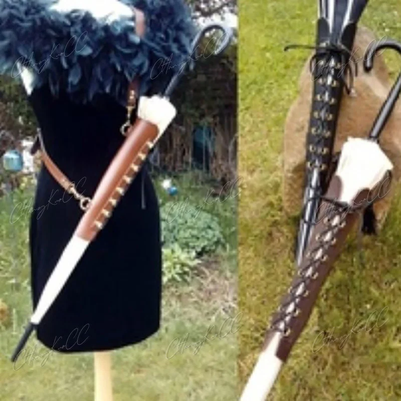 Medieval Lolita Bainha Guarda-chuva, ajustável Cinta Holster Capa, Renaissance Festival, Homens, Mulheres PU Larp, Acessórios Cosplay, Props