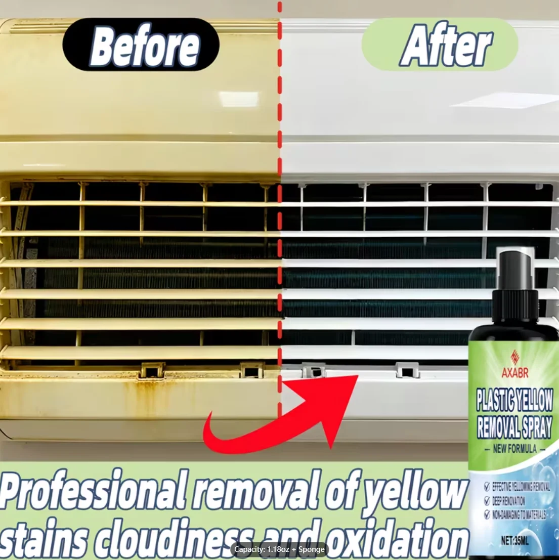 Household & Automotive Multi-Purpose Plastic Restoration & Yellowing Remover Spray - Powerful and Safe Formula, 100ml