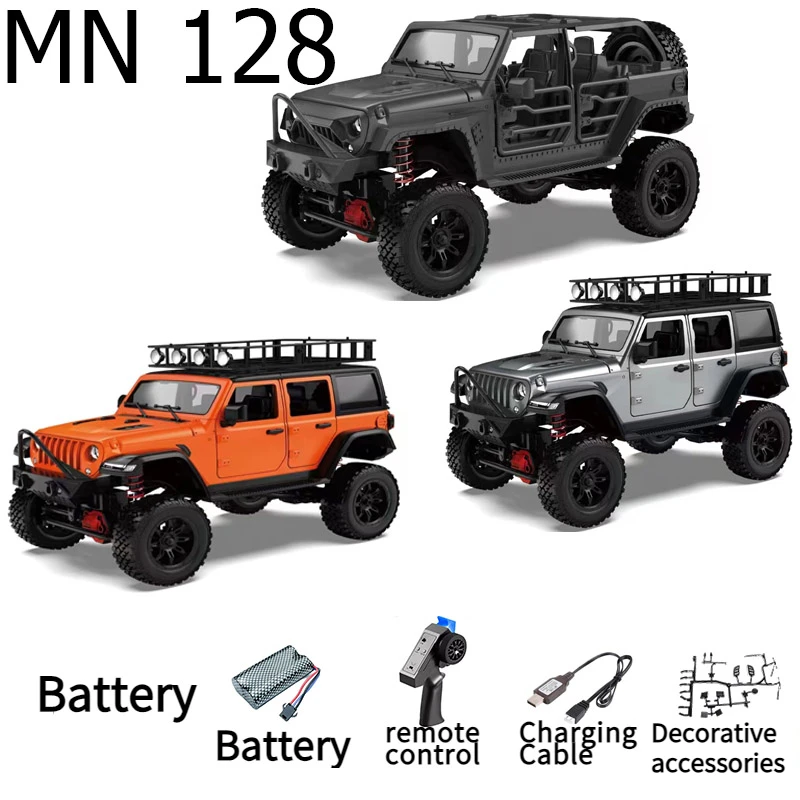 MN128 RC Car 1/12 4WD samochodów wspinaczkowy terenowy ze światłami symulacja terenowych zdalnie sterowanym samochodowym elektrycznych zabawki chłopięce