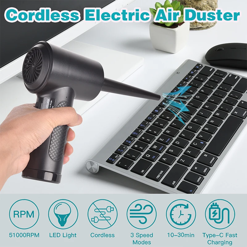 Compressed Air Can For Computers ,electric Air Blower Computer Cleaning,cordless Air Dust Cleaner For Pc Keyboard Crumbs