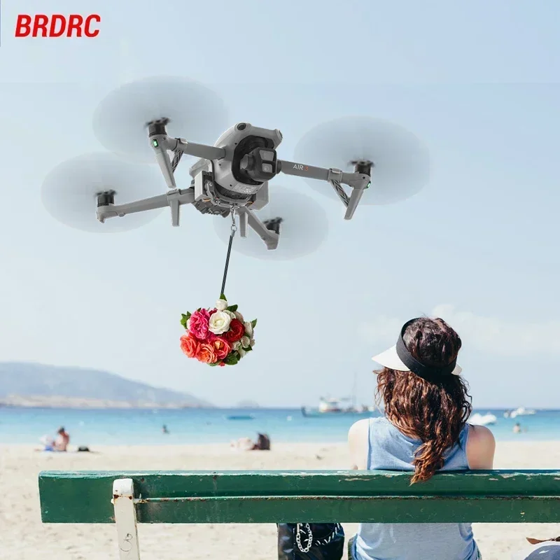 Airdrop System for DJI Air 3S/Air 3 Quick Release Thrower Fishing Bait Wedding Ring Gift Deliver Life Rescue Drone Accessory