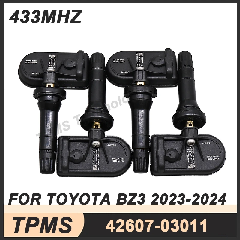

4PCS 433MHZ 42607-03011 TPMS Sensor Tire Pressure Monitoring Sensor For Toyota BZ3 2023-2024