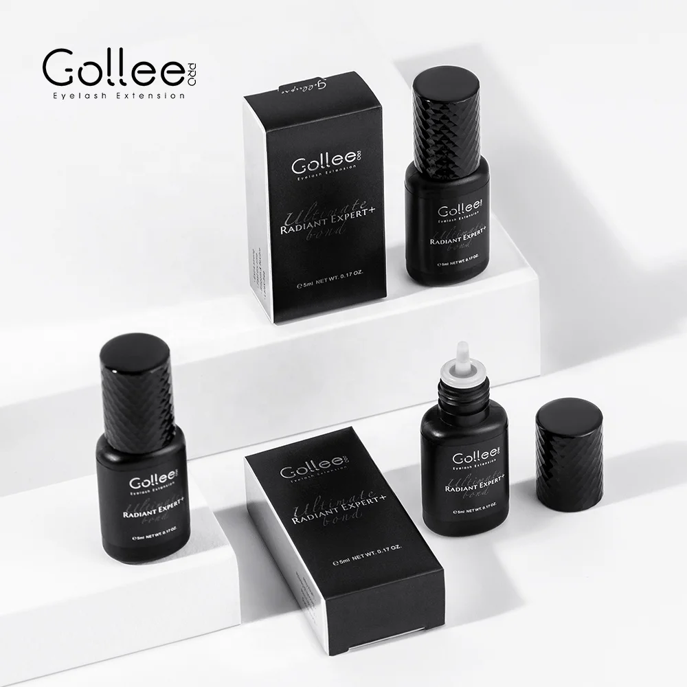 Gollee Coreano di Alta Qualità LuxuryBlack Mini Confezione Sfusa Estensione Ciglia Personalizzato Veloce Forte Etichetta Privata Colla per Ciglia