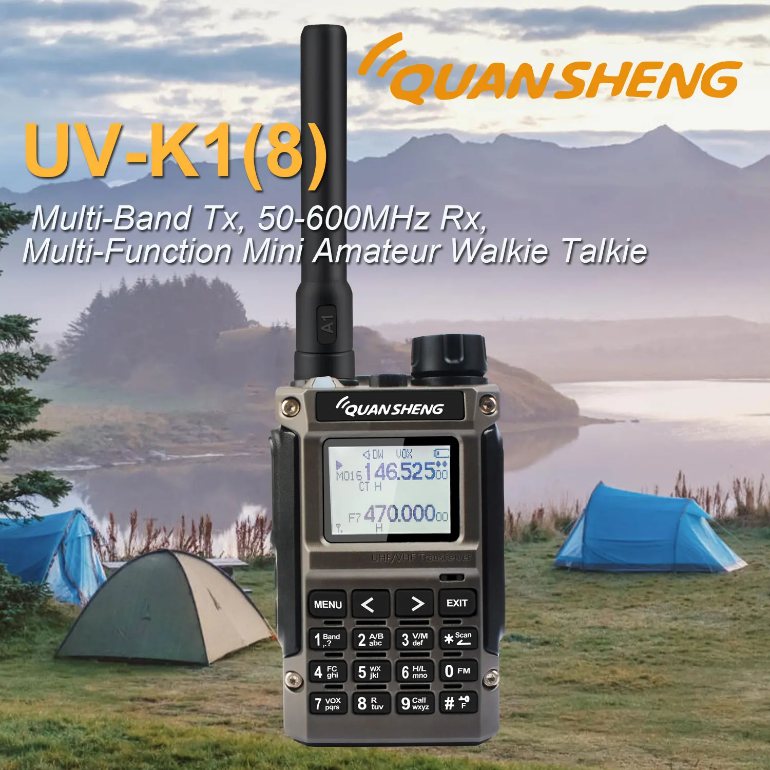 

Рация Quansheng UV-K1(8) — многодиапазонная, многофункциональная, миниатюрная, с модуляцией AM/FM, зарядкой Type-C, двухсторонняя связь.